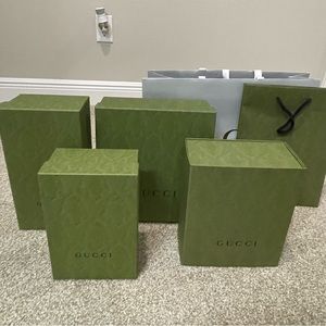 Authentic Gucci boxes and bags